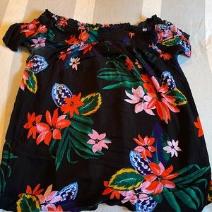 Black off the shoulder top